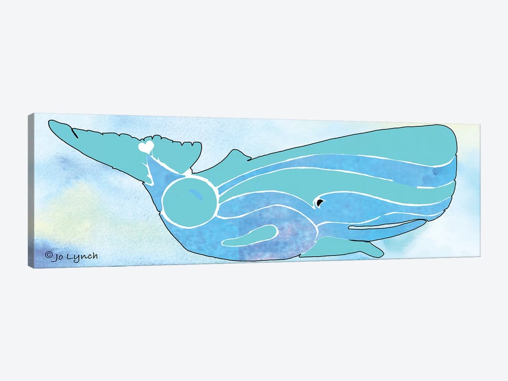 Whale Ocean Blues by Jo Lynch 1-piece Art Print