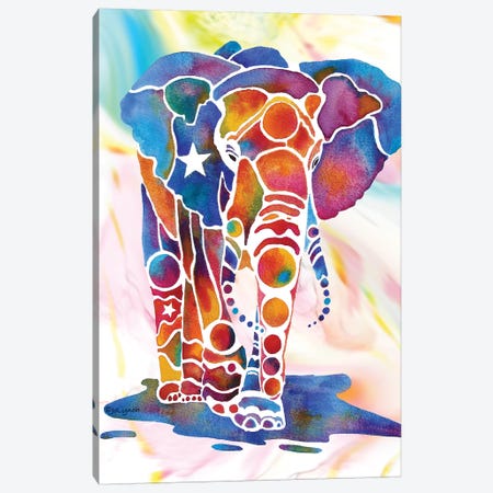 Elephant II Canvas Print #JLY16} by Jo Lynch Canvas Art Print