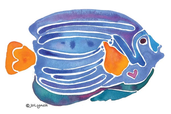 Jo Lynch: Fish Blue Yellow Tail by Jo Lynch