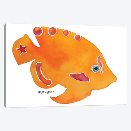 Fish Orange Canvas Print #JLY22} by Jo Lynch Canvas Print