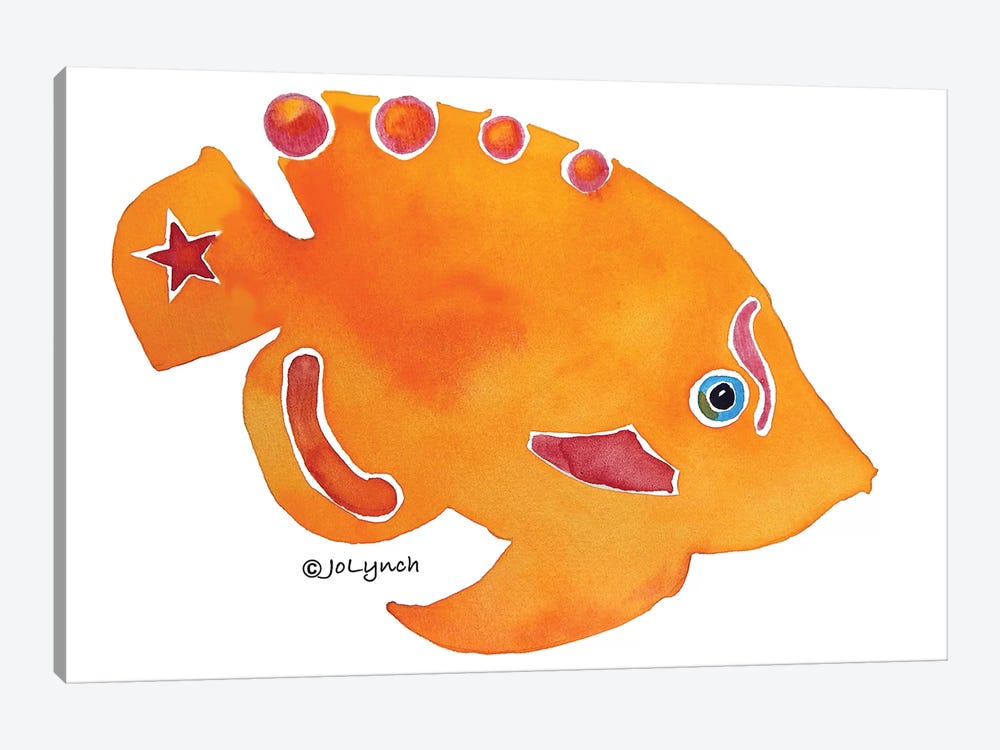 Fish Orange by Jo Lynch 1-piece Canvas Print