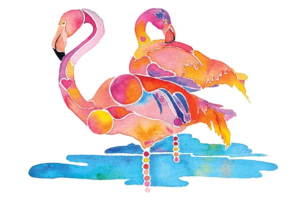 Jo Lynch: Flamingos by Jo Lynch
