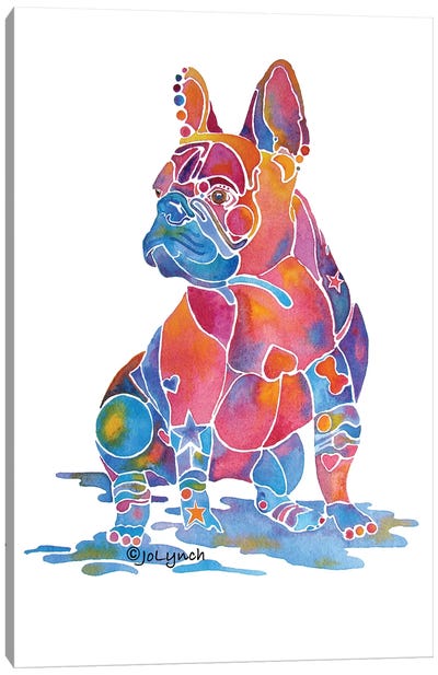 French Bulldog Louise Canvas Art Print - French Bulldog Art