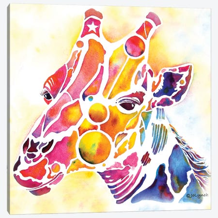 Giraffe Wildlife Canvas Print #JLY31} by Jo Lynch Canvas Art