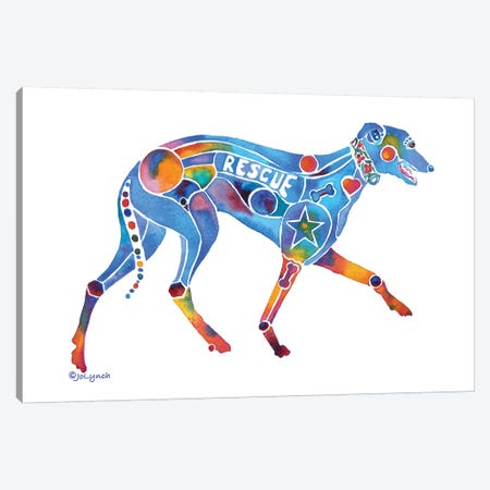 Greyhound Rescue Canvas Print #JLY32} by Jo Lynch Canvas Art