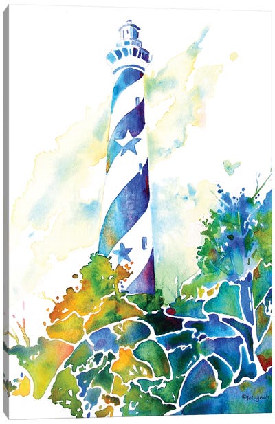 Hatteras Lighthouse Canvas Art Print - Kids Nautical Art