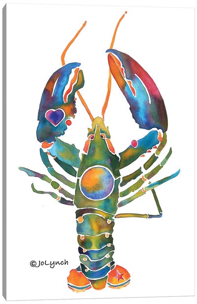 Lobster Bent Claws Canvas Art Print - Jo Lynch