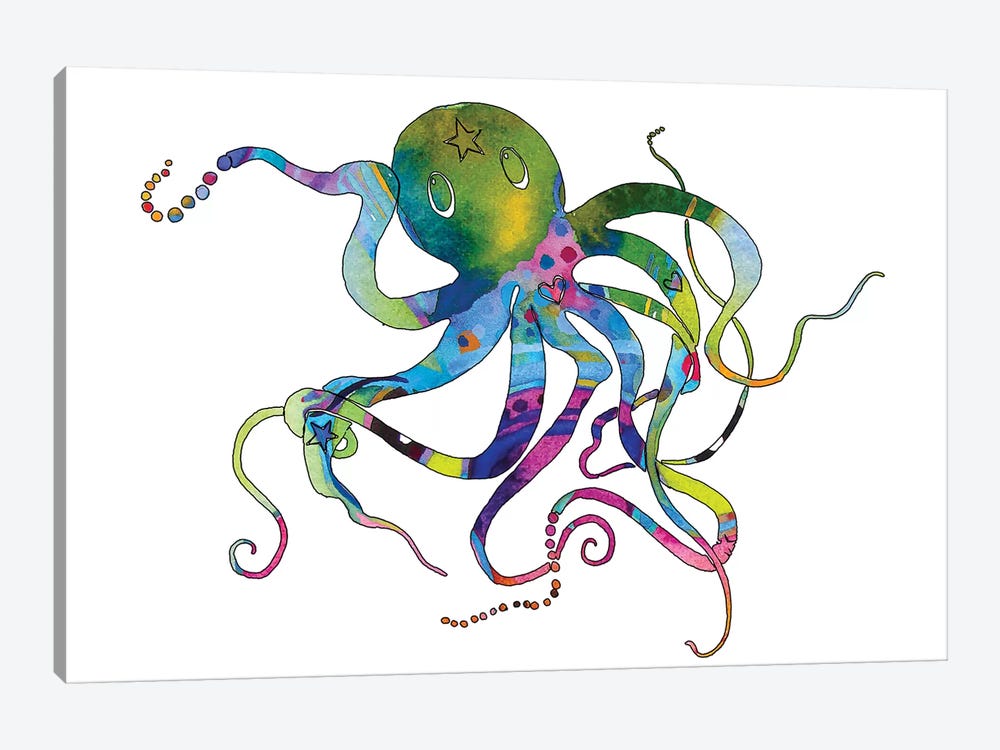 Octopus by Jo Lynch 1-piece Canvas Art