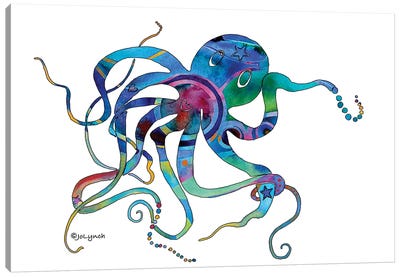 Octopus Multi I Canvas Art Print - Octopus Art