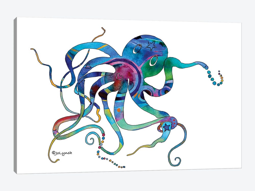 Octopus Multi I by Jo Lynch 1-piece Canvas Art Print