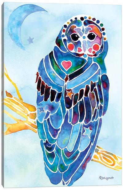 Owl Minocom Canvas Art Print - Jo Lynch