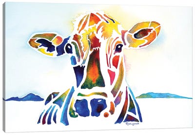 Placid Cow Farm Canvas Art Print - Jo Lynch