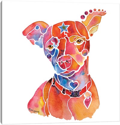 Rescue Dog Mooch Canvas Art Print - Jo Lynch