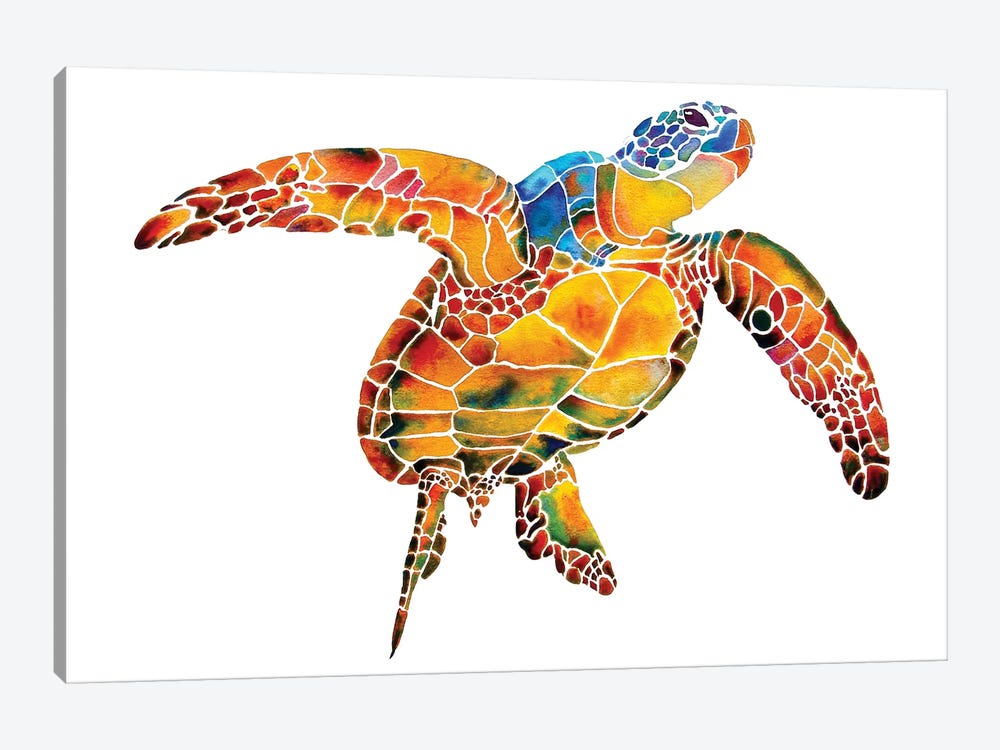Sea Turtle I by Jo Lynch 1-piece Canvas Artwork