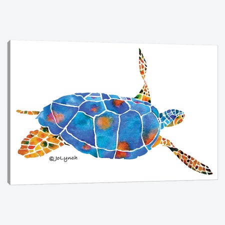 Sea Turtle IV Canvas Print #JLY57} by Jo Lynch Canvas Art Print