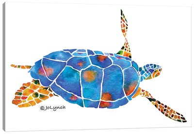 Sea Turtle IV Canvas Art Print - Jo Lynch