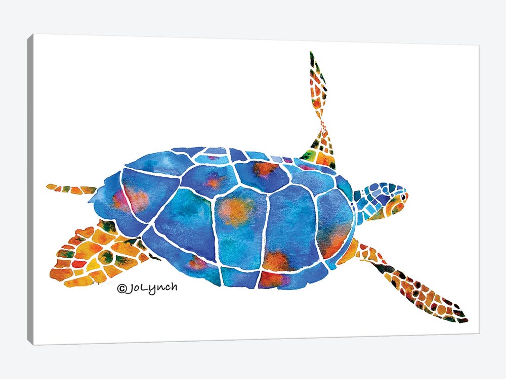 Sea Turtle IV by Jo Lynch 1-piece Canvas Art Print