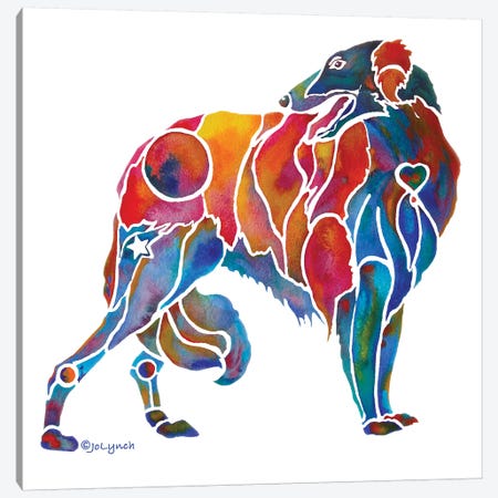 Borzoi Hound Dog Canvas Print #JLY5} by Jo Lynch Canvas Art