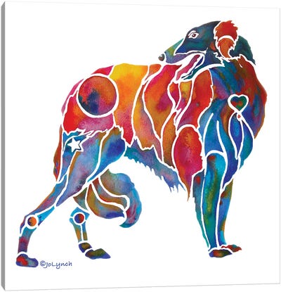 Borzoi Hound Dog Canvas Art Print