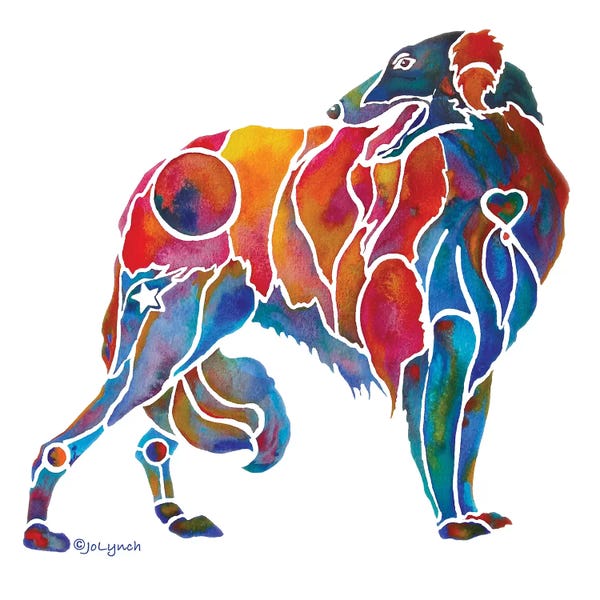 Jo Lynch: Borzoi Hound Dog by Jo Lynch