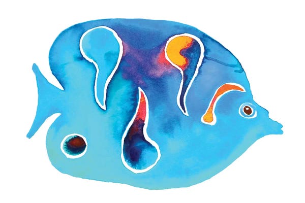 Jo Lynch: Tropical Fish Blues Spots by Jo Lynch