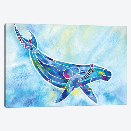 Whale Humpback Canvas Print #JLY62} by Jo Lynch Canvas Print