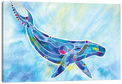 Whale Humpback Canvas Art Print - Jo Lynch