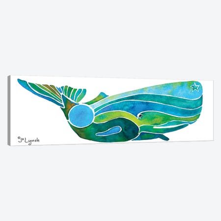 Whale Sperm Wave Canvas Print #JLY63} by Jo Lynch Art Print