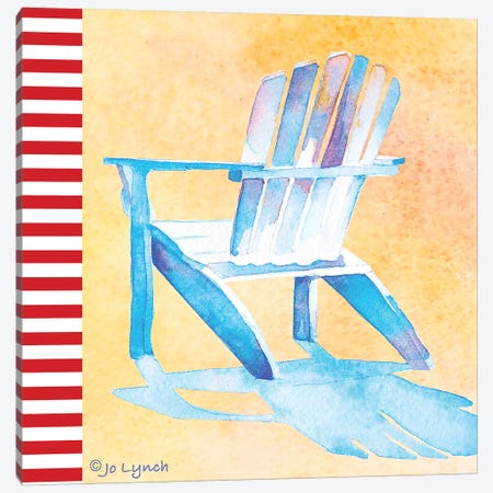 Beach Chair II Canvas Print #JLY69} by Jo Lynch Canvas Art Print