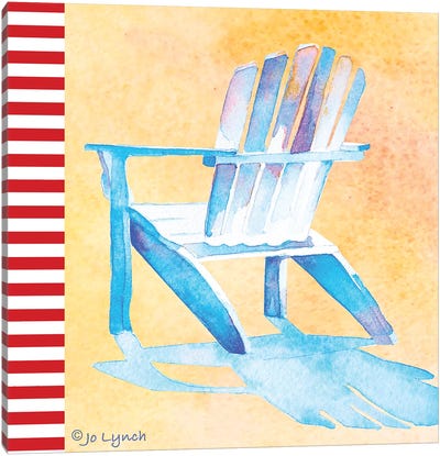 Beach Chair II Canvas Art Print - Jo Lynch