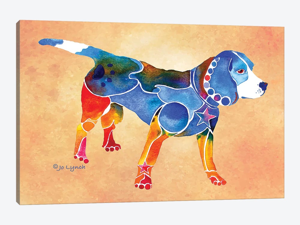 Beagle Dog by Jo Lynch 1-piece Canvas Wall Art