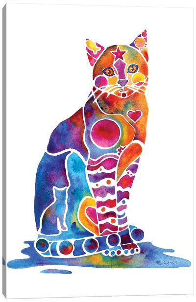 Carley Cat Canvas Art Print - Jo Lynch