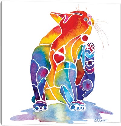 Cat Love Cat Canvas Art Print - Jo Lynch