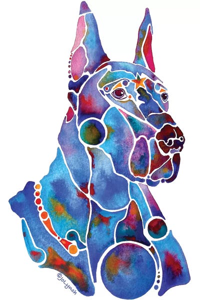 Doberman Dog by Jo Lynch canvas print