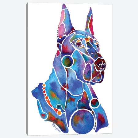 Doberman Dog Canvas Print #JLY87} by Jo Lynch Canvas Art