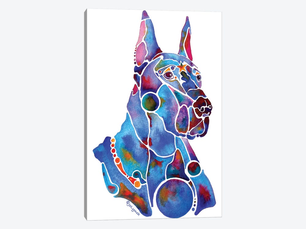 Doberman Dog by Jo Lynch 1-piece Canvas Artwork