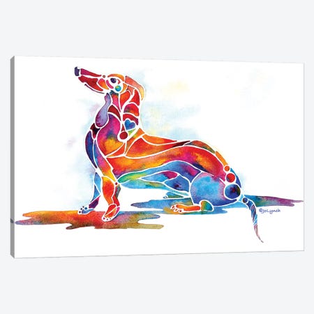 Doxie Dachshund Dog Canvas Print #JLY88} by Jo Lynch Canvas Print