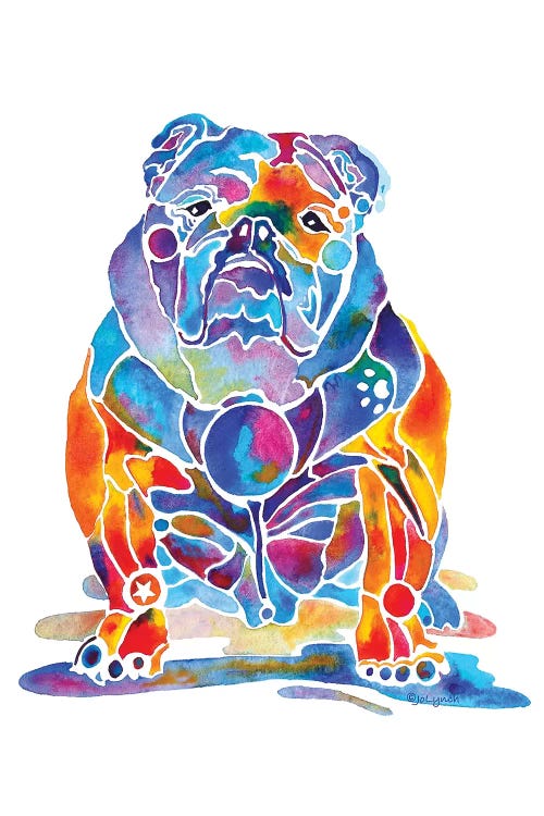 English Bulldog by Jo Lynch wall art