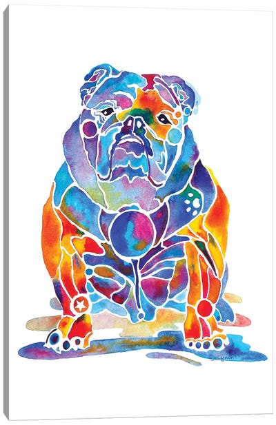 English Bulldog Canvas Art Print - Jo Lynch