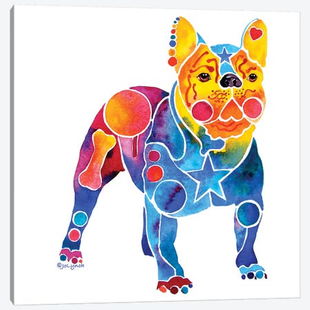 French Bulldog Canvas Print #JLY92} by Jo Lynch Canvas Art