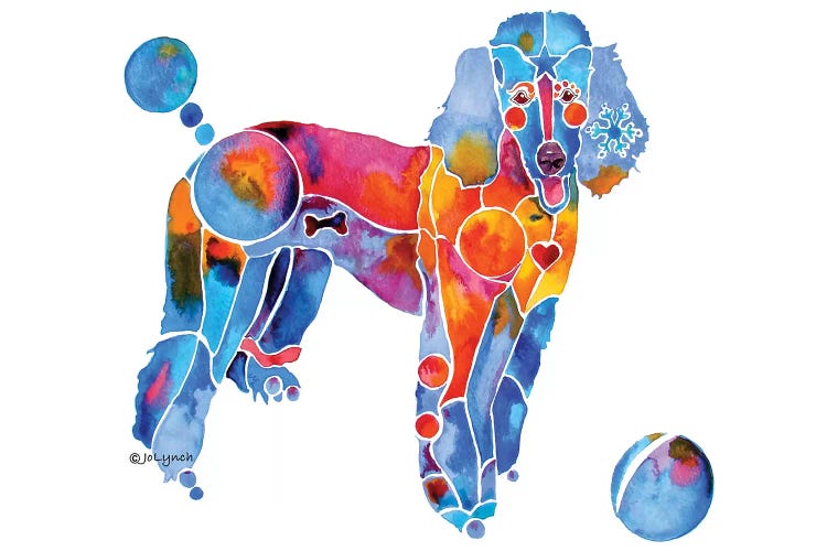 French Poodle Dog by Jo Lynch wall art