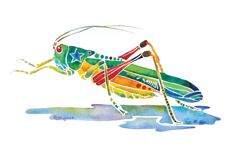 Grasshopper Insects by Jo Lynch wall art