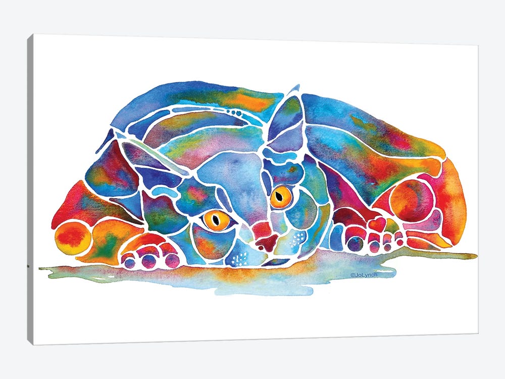 Calypso Cat by Jo Lynch 1-piece Canvas Wall Art