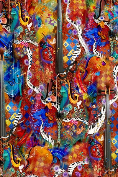 Play That Funky Music by Juleez framed wall art