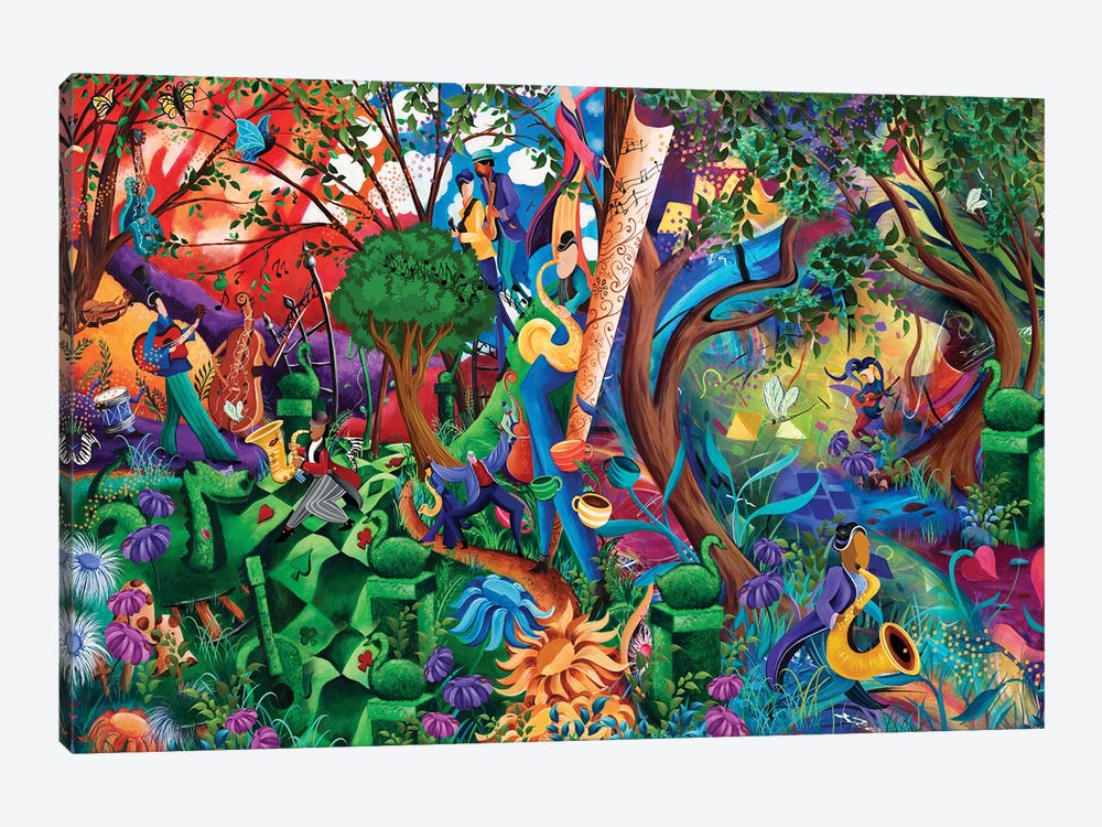 Wonderland Garden Party by Juleez 1-piece Art Print