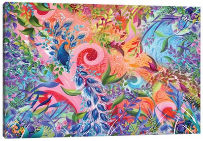 Sunset Peacock Canvas Art Print - Juleez
