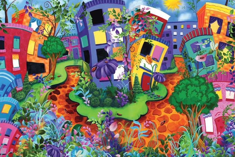 Lady Bug Lane by Juleez wall art