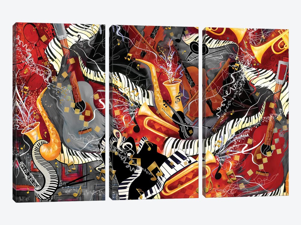 Music Jam by Juleez 3-piece Canvas Art Print