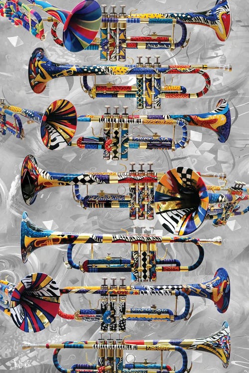 Musical Instruments Colorful Trumpet