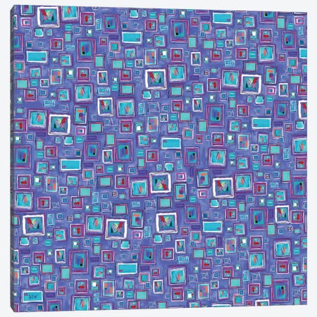 Blue Squares Canvas Print #JLZ57} by Juleez Canvas Art